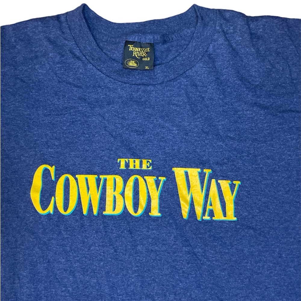 Vintage “The Cowboy Way” Men’s Short Sleeve T Shirt Size XL Tennessee River Tag‎